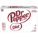 Diet Dr Pepper Soda Pop, 12 fl oz, 24 Pack Cans