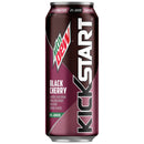 Mountain Dew Kickstart Sparkling Juice Beverage Energizing Black Cherry, 12 pack, 16 fl oz cans