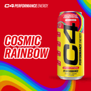 C4 Energy Performance Drink, Cosmic Rainbow, 16 oz, 12 Pack Cans
