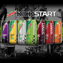 Mountain Dew Kickstart Flavored Juice Drink Energizing Orange Citrus, 12 pack, 16 fl oz cans