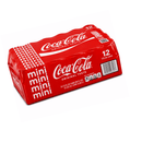 Coca-Cola Original Taste Mini Soda Cans, Classic Cola Carbonated Soft Drink, Refreshing Coca-Cola Beverage, 7.5 fl oz Mini Cans, 12 Pack