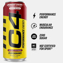 C4 Performance Energy Drink, Midnight Cherry, Zero Sugar, Carbonated, 16 fl oz Can (12 Pack)