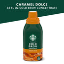 (6 pack) Starbucks Caramel Dolce Flavored, Cold Brew Coffee Concentrate, Iced Coffee, 32 fl oz