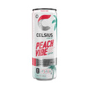 CELSIUS Sparkling Peach Vibe, Functional Energy Drink 12 fl oz Can (Pack of 12)