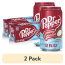 (4 pack) Dr Pepper Creamy Coconut Soda Pop, 12 fl oz, 12 Pack Cans