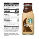 Starbucks Frappuccino Mocha Iced Coffee Drink, 9.5 fl oz 15 Pack Bottles