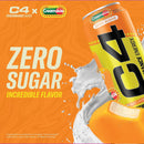 C4 Performance Energy Drink, Orange Creamsicle Flavor, Zero Sugar, Carbonated, 16 oz can (12 Pack)