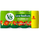 (6 pack) V8 Low Sodium Original 100% Vegetable Juice, 5.5 fl oz Can, 8 Count