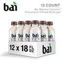 Bai Molokai Coconut Antioxidant Infused Water Beverage, 18 fl oz, 12 Pack Bottles