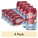 (4 pack) Dr Pepper Creamy Coconut Soda Pop, 12 fl oz, 12 Pack Cans