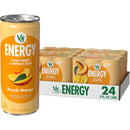 (4 pack) V8 Energy Peach Mango Energy Drink, 8 fl oz Can, 24 Pack