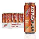 (2 pack) Mountain Dew Kickstart Orange Citrus (16 Ounce Cans, Pack of 12)