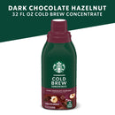 (6 pack) Starbucks Dark Chocolate Hazelnut, Cold Brew Coffee Concentrate, Iced Coffee, 32 fl oz