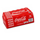 Coca-Cola Original Taste Mini Soda Cans, Classic Cola Carbonated Soft Drink, Refreshing Coca-Cola Beverage, 7.5 fl oz Mini Cans, 12 Pack