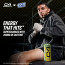 C4 Performance Energy Drink, Jolly Rancher Watermelon Flavor, Zero Sugar, Carbonated, 16 fl oz can, 12 Pack