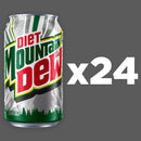 Diet Mountain Dew Citrus Soda Pop, 12 fl oz, 24 Pack Cans