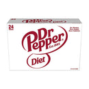 Diet Dr Pepper Soda Pop, 12 fl oz, 24 Pack Cans