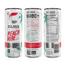 CELSIUS Sparkling Peach Vibe, Functional Energy Drink 12 fl oz Can (Pack of 12)