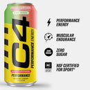C4 Performance Energy Drink, Cherry Limeade, Zero Sugar, Carbonated, 16 fl oz Can, 12 Pack