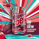 Mountain Dew Code Red Soda, Cherry Flavored Soda Pop, 12 fl oz Cans, 24 Pack