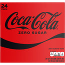 Coca-Cola Zero Sugar Soda Pop Cans, 12 fl oz, 24 Pack