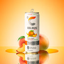 CELSIUS Fizz Free Peach Mango Green Tea, Functional Energy Drink 12 fl oz (Pack of 12)