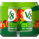 (4 pack) V8 Low Sodium Original 100% Vegetable Juice, 11.5 fl oz Can, 6 Count