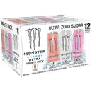 Monster Energy Ultra Variety Pack Peachy Keen, Zero Ultra, Strawberry Dreams Sugar Free Energy Drink 12pk 16oz Can