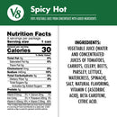 (6 pack) V8 Spicy Hot 100% Vegetable Juice, 5.5 fl oz Can, 48 Count (6 Packs of 8)