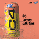 C4 Performance Energy Drink, Jolly Rancher Peach Flavor, 16 fl oz Cans, 12 Pack