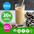 Orgain Simple Organic Vegan 20g Protein Powder- Plant Based, Non-GMO, Vanilla 1.25lb