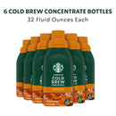 (6 pack) Starbucks Caramel Dolce Flavored, Cold Brew Coffee Concentrate, Iced Coffee, 32 fl oz