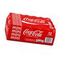 Coca-Cola Original Taste Mini Soda Cans, Classic Cola Carbonated Soft Drink, Refreshing Coca-Cola Beverage, 7.5 fl oz Mini Cans, 12 Pack