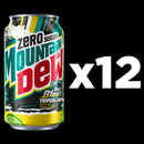(4 pack) Mountain Dew Zero Sugar Baja Blast Tropical Lime Soda Pop, 12 fl oz, 12 Pack Cans