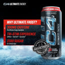 C4 Ultimate Energy Drink, Cherry Bomb Frost Flavor, Zero Sugar, Carbonated, 16oz can (12 Pack)