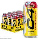 C4 Energy Performance Drink, Strawberry Blast, 16 oz, 12 Pack Cans