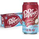 (4 pack) Dr Pepper Creamy Coconut Soda Pop, 12 fl oz, 12 Pack Cans