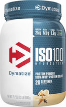 Dymatize ISO100 Hydrolyzed Whey Isolate Protein Powder, Gourmet Vanilla, 20 Servings