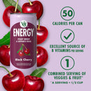 (4 pack) V8 Energy Black Cherry Energy Drink, 8 fl oz Can, 24 Pack