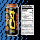 C4 Ultimate Energy Drink, Frost Bitten Citrus Flavor, Zero Sugar, Carbonated, 16 oz can (12 Pack)
