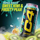 C4 Ultimate Energy Drink, Tropical Tundra Frost, Zero Sugar, Carbonated, 16 oz can (12 Pack)