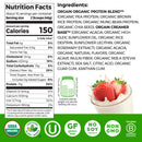 Orgain Organic Vegan 21g Protein Powder, Plant Based Shake Drink, Strawberries n Cream 1.02lb