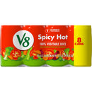 (6 pack) V8 Spicy Hot 100% Vegetable Juice, 5.5 fl oz Can, 48 Count (6 Packs of 8)