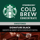 (6 pack) Starbucks Sweetened Signature Black, Cold Brew Coffee Concentrate, Iced Coffee, 32fl oz