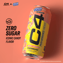 C4 Performance Energy Drink, Jolly Rancher Peach Flavor, 16 fl oz Cans, 12 Pack