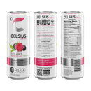 CELSIUS Fizz Free Raspberry Acai Green Tea, Functional Energy Drink 12 fl oz (Pack of 12)
