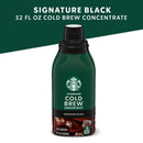 (6 pack) Starbucks Signature Black, Cold Brew Coffee Concentrate, Iced Coffee, 32 fl oz