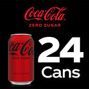 Coca-Cola Zero Sugar Soda Pop Cans, 12 fl oz, 24 Pack