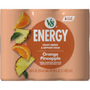 (4 pack) V8 Energy Orange Pineapple Energy Drink, 8 fl oz Can, 24 Pack