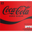 Coca-Cola Zero Sugar Soda Pop Cans, 12 fl oz, 24 Pack